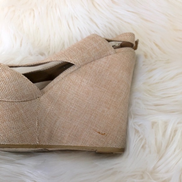 Jeffrey Campbell Nude Beige Wedge Textile Size 10 - Picture 6 of 6